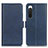 Leather Case Stands Flip Cover Holder M15L for Sony Xperia 10 IV Blue