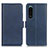 Leather Case Stands Flip Cover Holder M15L for Sony Xperia 5 III Blue