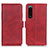 Leather Case Stands Flip Cover Holder M15L for Sony Xperia 5 III Red