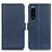 Leather Case Stands Flip Cover Holder M15L for Sony Xperia 5 III SO-53B Blue