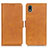 Leather Case Stands Flip Cover Holder M15L for Sony Xperia Ace III Light Brown