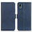 Leather Case Stands Flip Cover Holder M15L for Sony Xperia Ace III SO-53C Blue