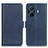 Leather Case Stands Flip Cover Holder M15L for Vivo iQOO Z6 Pro 5G Blue