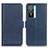 Leather Case Stands Flip Cover Holder M15L for Vivo Y74s 5G Blue