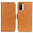 Leather Case Stands Flip Cover Holder M15L for Xiaomi Mi 11i 5G Light Brown