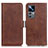 Leather Case Stands Flip Cover Holder M15L for Xiaomi Mi 12T 5G Brown