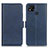 Leather Case Stands Flip Cover Holder M15L for Xiaomi POCO C3 Blue
