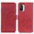 Leather Case Stands Flip Cover Holder M15L for Xiaomi Poco F3 5G Red