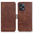 Leather Case Stands Flip Cover Holder M15L for Xiaomi Poco F5 5G Brown