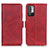 Leather Case Stands Flip Cover Holder M15L for Xiaomi POCO M3 Pro 5G Red