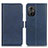 Leather Case Stands Flip Cover Holder M15L for Xiaomi Poco M4 5G Blue