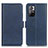 Leather Case Stands Flip Cover Holder M15L for Xiaomi Poco M4 Pro 5G Blue