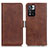 Leather Case Stands Flip Cover Holder M15L for Xiaomi Poco X4 NFC Brown