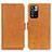 Leather Case Stands Flip Cover Holder M15L for Xiaomi Poco X4 NFC Light Brown