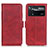 Leather Case Stands Flip Cover Holder M15L for Xiaomi Poco X4 Pro 5G Red