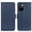 Leather Case Stands Flip Cover Holder M15L for Xiaomi Redmi 10 (2022) Blue