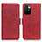 Leather Case Stands Flip Cover Holder M15L for Xiaomi Redmi 10 (2022) Red