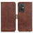 Leather Case Stands Flip Cover Holder M15L for Xiaomi Redmi 11 Prime 4G Brown