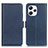 Leather Case Stands Flip Cover Holder M15L for Xiaomi Redmi 12 4G Blue