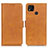 Leather Case Stands Flip Cover Holder M15L for Xiaomi Redmi 9 Activ Light Brown