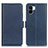 Leather Case Stands Flip Cover Holder M15L for Xiaomi Redmi A2 Blue