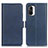 Leather Case Stands Flip Cover Holder M15L for Xiaomi Redmi K40 Pro+ Plus 5G Blue