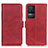 Leather Case Stands Flip Cover Holder M15L for Xiaomi Redmi K50 5G Red