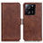 Leather Case Stands Flip Cover Holder M15L for Xiaomi Redmi K60 Ultra 5G Brown