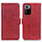 Leather Case Stands Flip Cover Holder M15L for Xiaomi Redmi Note 10 Pro 5G Red