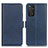 Leather Case Stands Flip Cover Holder M15L for Xiaomi Redmi Note 11 4G (2022) Blue