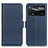 Leather Case Stands Flip Cover Holder M15L for Xiaomi Redmi Note 11E Pro 5G Blue