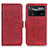 Leather Case Stands Flip Cover Holder M15L for Xiaomi Redmi Note 11E Pro 5G Red