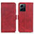 Leather Case Stands Flip Cover Holder M15L for Xiaomi Redmi Note 12 4G Red