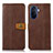 Leather Case Stands Flip Cover Holder M16L for Huawei Enjoy 50 Brown