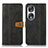 Leather Case Stands Flip Cover Holder M16L for Huawei Honor 90 5G Black