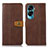 Leather Case Stands Flip Cover Holder M16L for Huawei Honor 90 Lite 5G Brown