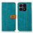 Leather Case Stands Flip Cover Holder M16L for Huawei Honor X8a 4G Green