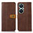 Leather Case Stands Flip Cover Holder M16L for Huawei Nova 11i Brown