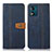 Leather Case Stands Flip Cover Holder M16L for Motorola Moto E13 Blue