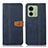 Leather Case Stands Flip Cover Holder M16L for Motorola Moto Edge (2023) 5G Blue