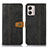 Leather Case Stands Flip Cover Holder M16L for Motorola Moto G53j 5G Black