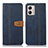 Leather Case Stands Flip Cover Holder M16L for Motorola Moto G53j 5G Blue