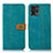 Leather Case Stands Flip Cover Holder M16L for Motorola Moto G72 Green