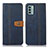 Leather Case Stands Flip Cover Holder M16L for Nokia G22 Blue