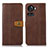 Leather Case Stands Flip Cover Holder M16L for OnePlus 10R 5G Brown