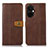 Leather Case Stands Flip Cover Holder M16L for Oppo K11x 5G Brown