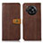 Leather Case Stands Flip Cover Holder M16L for Sharp Aquos R7s Brown