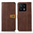 Leather Case Stands Flip Cover Holder M16L for Xiaomi Mi 13 Pro 5G Brown