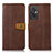 Leather Case Stands Flip Cover Holder M16L for Xiaomi Redmi 11 Prime 4G Brown