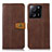 Leather Case Stands Flip Cover Holder M16L for Xiaomi Redmi K60 Ultra 5G Brown